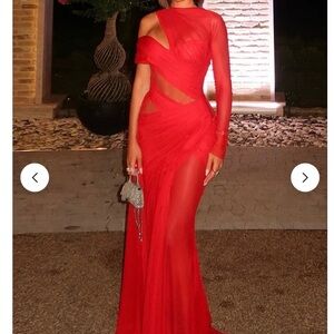 Elegant Red Evening Gown